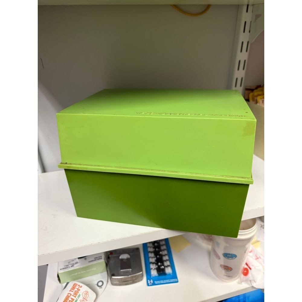 VTG Betty Crocker Neon Recipe‎ Box FULL